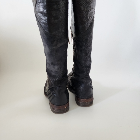 A.S. 98 Black leather knee high boots size 37 us 6.5 - Picture 11 of 12